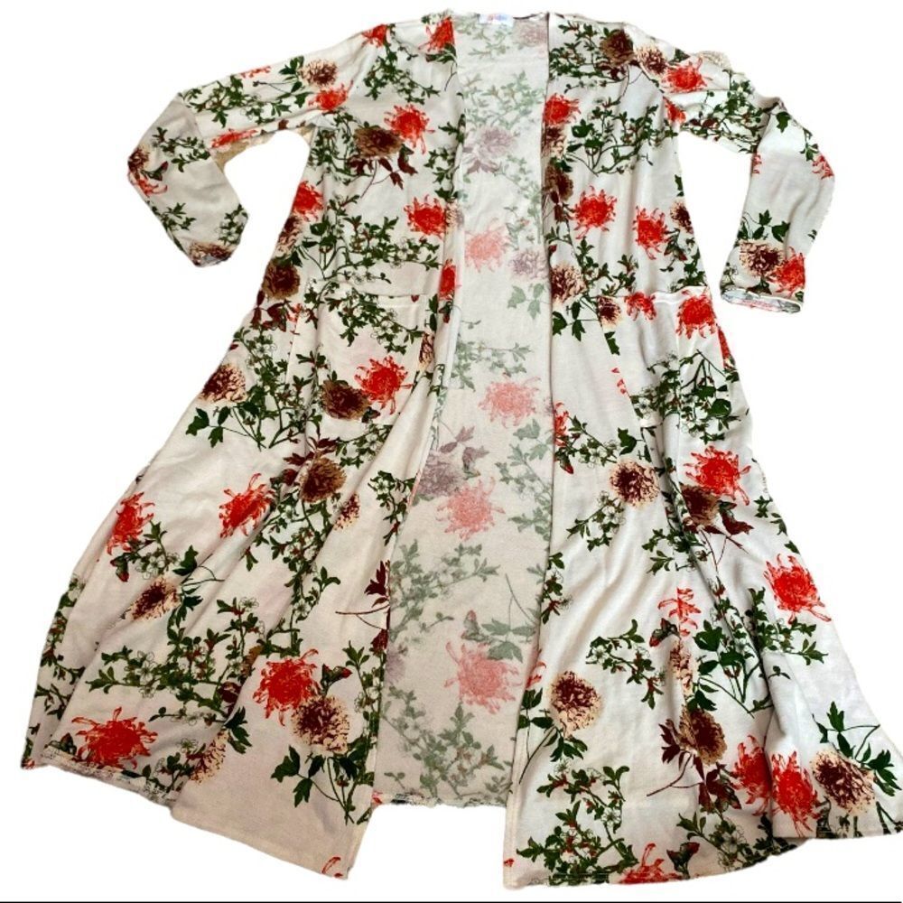 LuLaRoe Floral Long Sleeve Sweater with Pockets